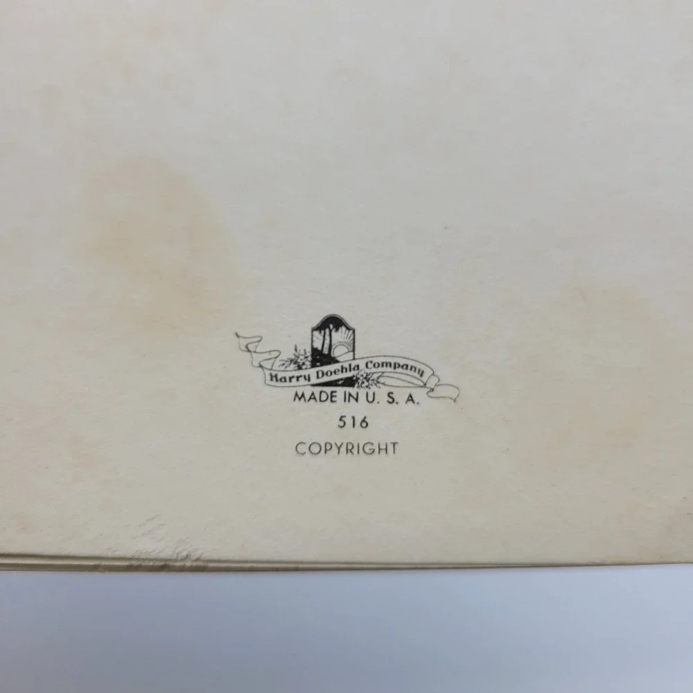Vintage Christmas Card Roses‎ Silent Night Holiday Greeting Unused Signed